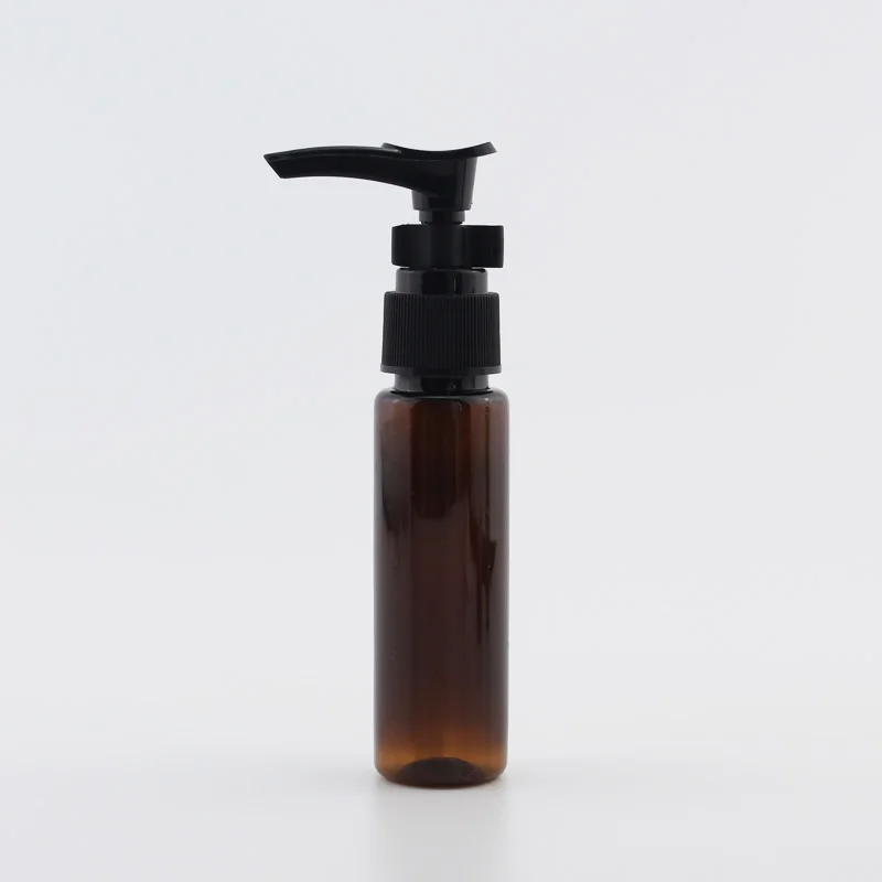 Brown Bottle Black 30 мл X 50 пустая бутылочка для косметики небольшого размера с насос для крема, баночки для путешествий, Кондиционер для волос шампуня, бутылка крема для образца - Цвет: Brown Bottle Black