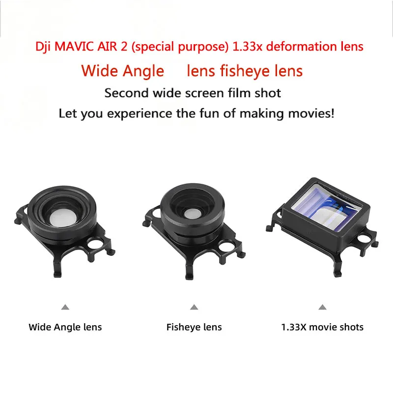 Panter spade Tilbagekaldelse Wide-angle Lens Fisheye Lens 1.33x Anamorphic Lens For Dji Mavic Air 2 Drone  Accessory Hd Wide Angle Camera Lens For Mavic Air2 - Drone Filter -  AliExpress