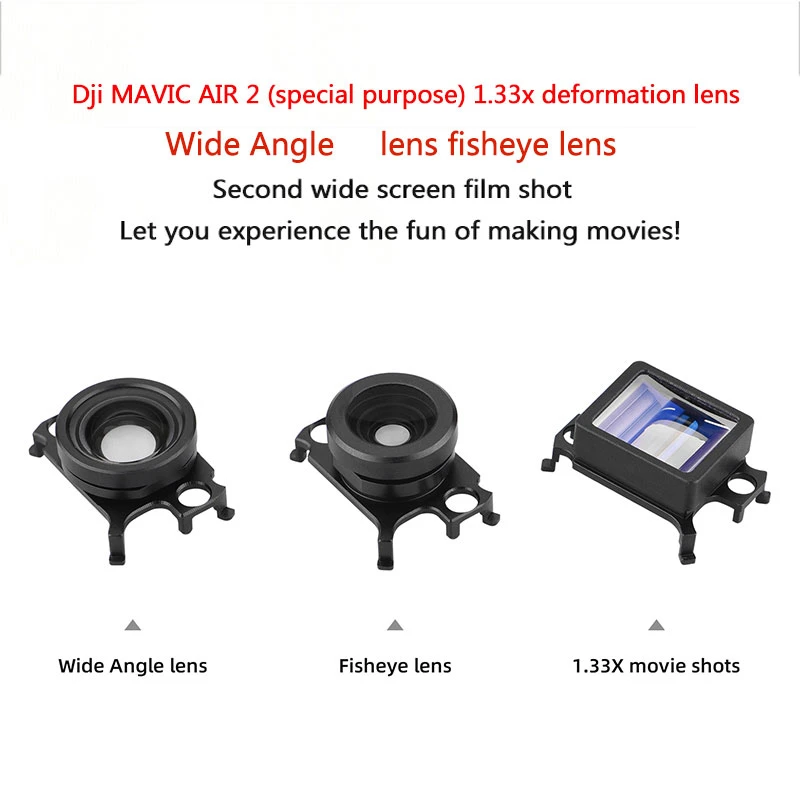 広角魚眼レンズ,dji mavic air 2ドローンアクセサリー用1.33xアナモルフィックレンズ,mavic air2用hd広角カメラレンズ| Drone Filter| - AliExpress