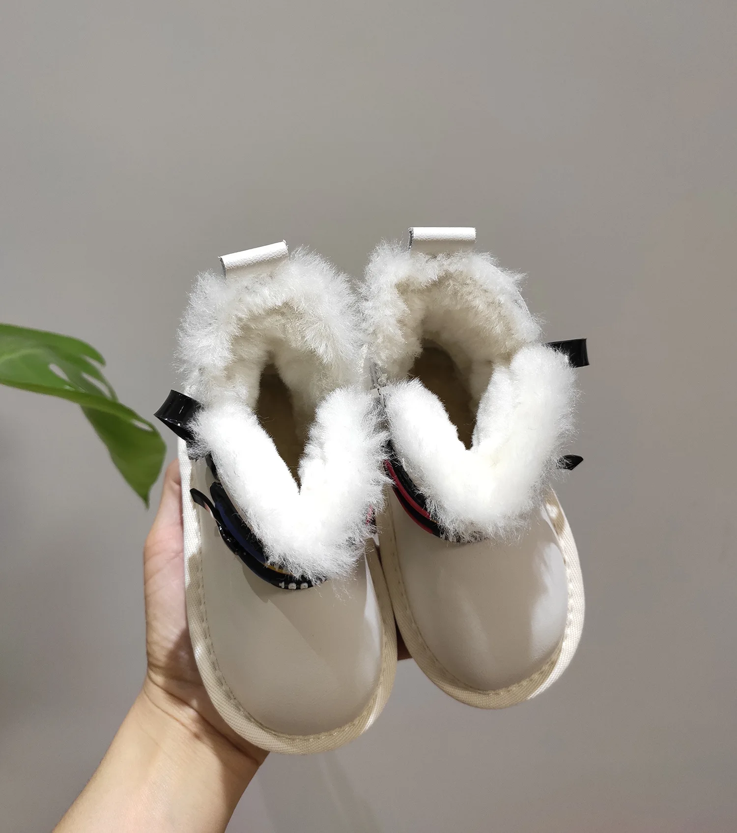 winter new children's girls boots wool thick warm snow boots boys non-slip cotton boots