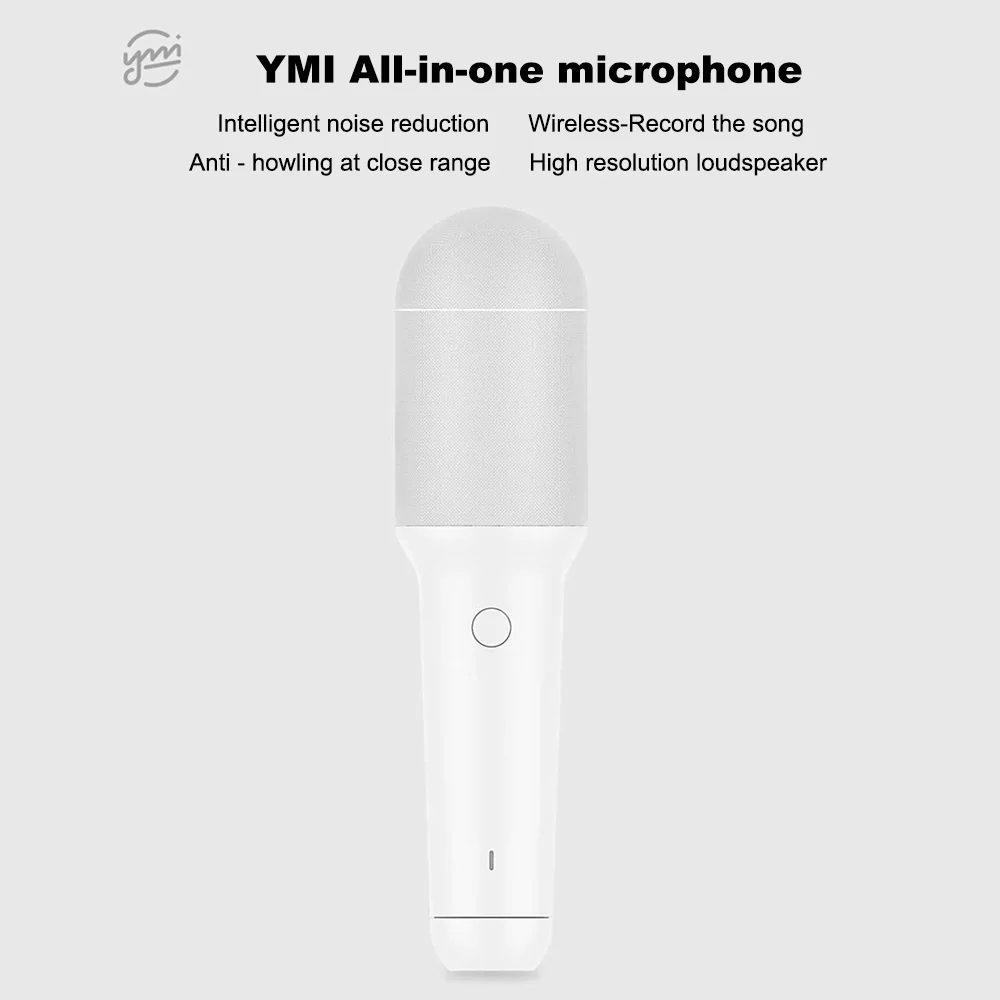 Xiaomi YMI Bluetooth Встроенный караоке микрофон Беспроводная запись подходит ручной тип C микрофон для семейных посиделок