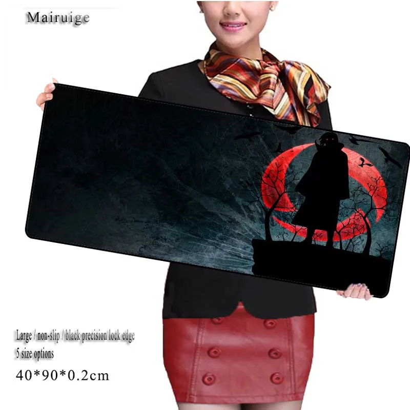  Pirit Free Shipping 900*400mmLaptop Gaming Large naruto Locking Edge Mousepad Mat for Dota CSGo Mou