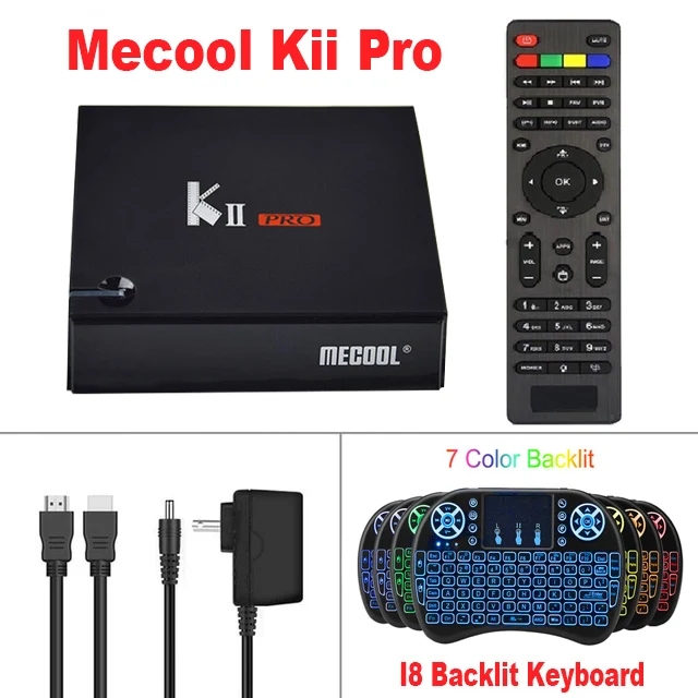 KII Pro-I8 Keyboard 2 Гб 16 Гб ПЗУ Android 7,1 ТВ приставка KII Pro декодер DVB-S2 DVB-T2 S905d Четырехъядерный 4K HD медиаплеер DVB T2 S2 двойной Wifi телеприставка - Цвет: KII Pro-I8 Keyboard