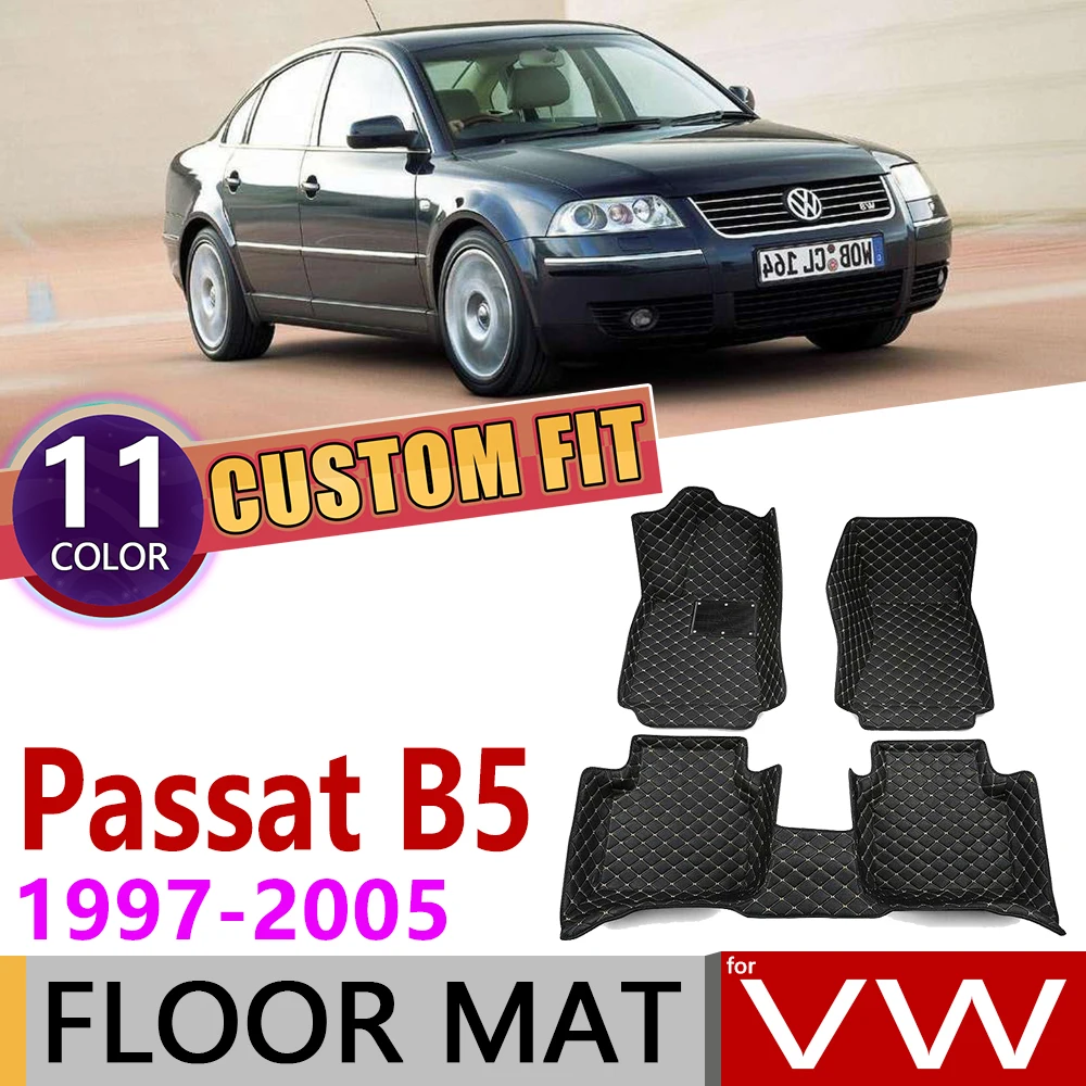 Кожаные автомобильные коврики на заказ для Volkswagen VW Passat B5 B5.5 1997 ~ 2005 5 мест коврик