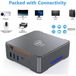 2021 Hotselling Windows 10 Mini PC Intel  J4125 8GB DDR4 128GB 256GB SSD Gaming PC 2.4G 5G WiFi 1000M Mini Computer