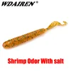 10Pcs/lot Worm Wobbler Soft Bait Silicone Jig Lure Fishing Lure 65mm 1.3g Attractive Shrimp odor salt Swivel Bass Fishing Tackle ► Photo 3/6