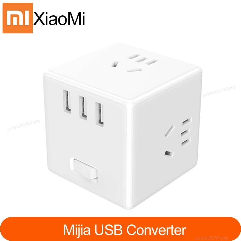 Оригинальный конвертер xiaomi Mijia Cube USB гнездо преобразователь полоса 3USB разъема PD