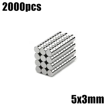 

5x3 mm Neodymium Magnet 2000pcs Mini Small Magnet Strong Powerful Permanent NdFeB Super Strong Powerful Magnetic