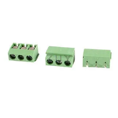 

3 Pcs PCB Screw Terminal Block 3 Pole 5mm Pin Pitch for 24-12AWG Wire 250V 5A