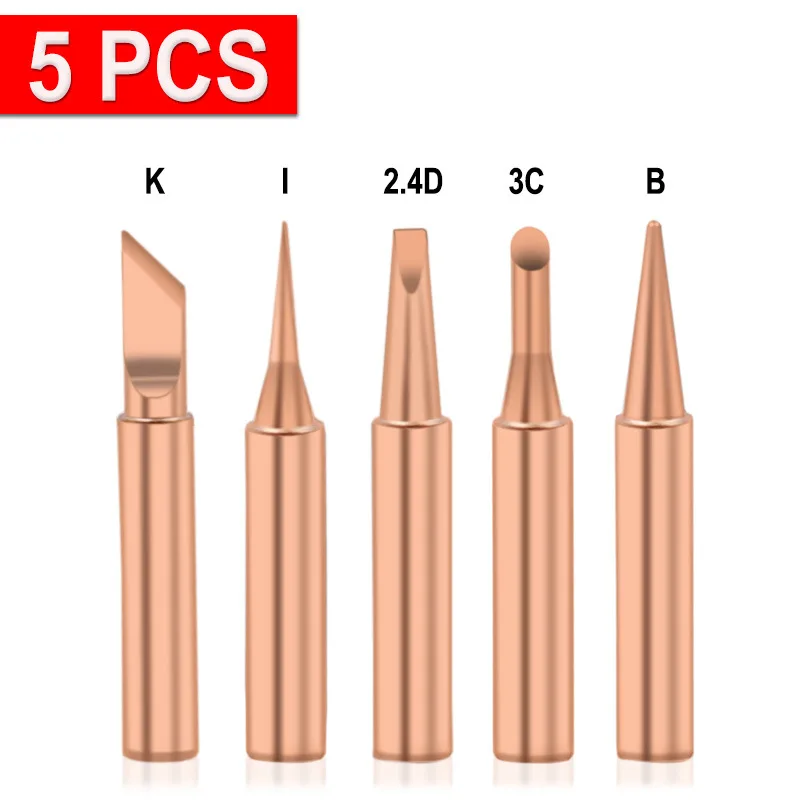 aluminum filler rod 6PCS I+B+K+2.4D+3C+SK Soldering Iron Pure Copper 900M Soldering Iron Head Set Inside Hot Bare Copper Electric Soldering Iron Tip welding rod types Welding & Soldering Supplies