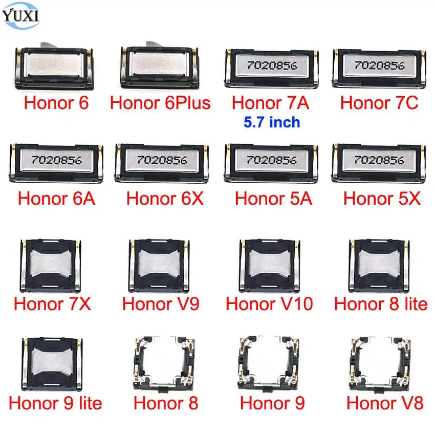 YuXi-auricular delantero para Huawei Honor 6 Plus 8 9 Lite 7A 7C 7X 6A 6X 5A 5X V8 V9 V10, piezas de reparación, 2 unidades