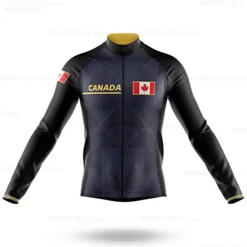 

Canada Cycling Clothing Road Bike Long Sleeve Spring/Autumn Men's Jacket Cycling Jersey Mountain Racing Ropa Ciclismo Hombre