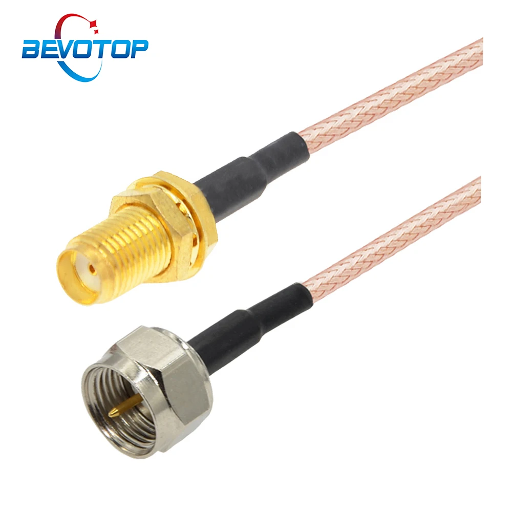 

100PCS RP-SMA /SMA Female to F Male TV Plug RF Connector Adapter RG316 Pigtail Extension Cable RF Coaxial Jumper Cord Wholesales