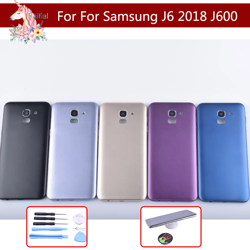 Оригинальный чехол для Samsung Galaxy J6 2018 J600 J600F задняя крышка батарейного отсека