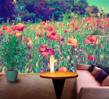 

[Self-Adhesive] 3D Corn Poppy Flower 35011 Wall Paper mural Wall Print Decal Wall Murals