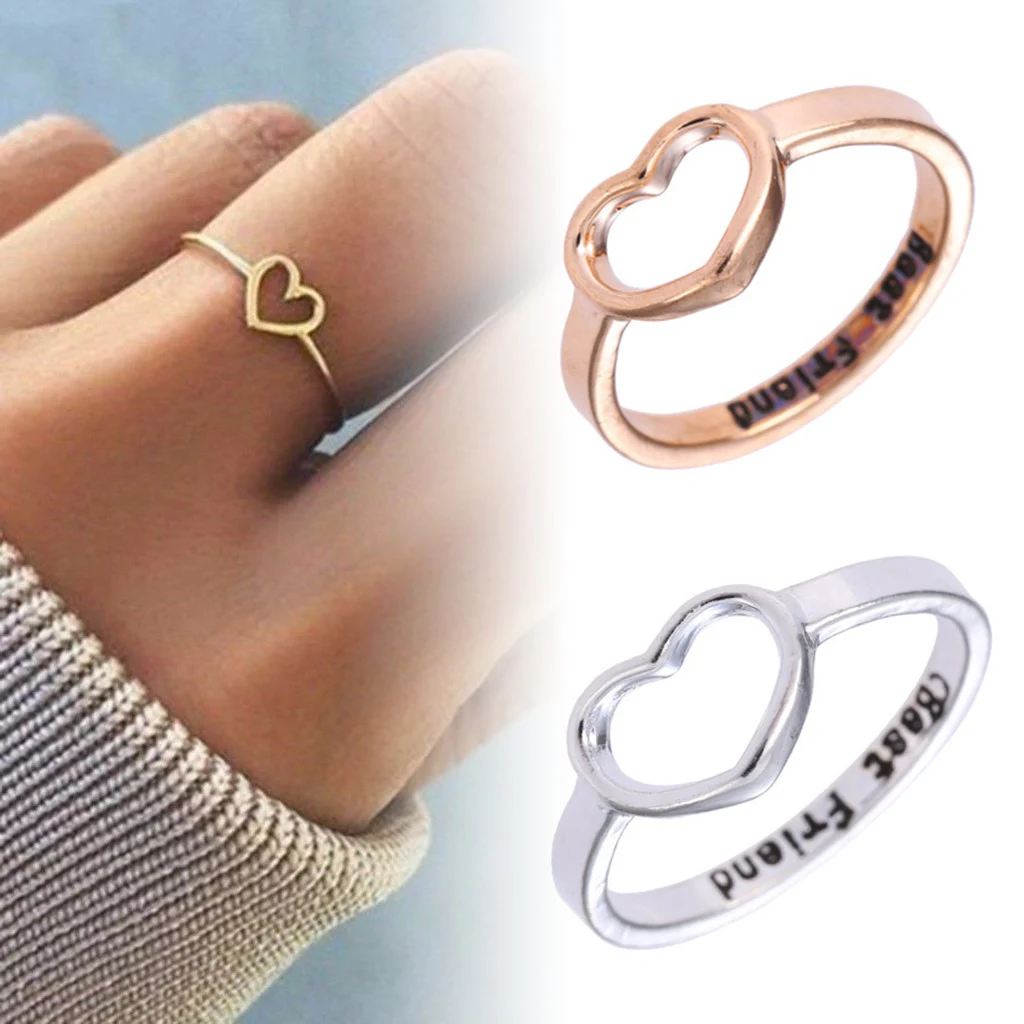 

Openwork Love Ring Best Friend Couple Right Ring TT@88