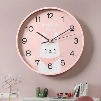 

12 Inch Cartoon Animal Pattern Wall Clock Creative Cute Mute Wall Clock Suitable for Living Room Bedroom