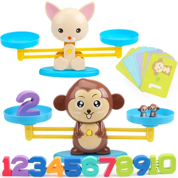 

Kid Digital Balance Game Monkey Math Match Toy Boy Girl To Learn Add And Subtract Enlightenment Math Scales Educational Toy Gift