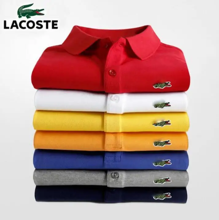 Высокое качество Lacoste мужская женская футболка поло с коротким рукавом Classic Homme