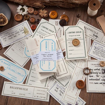 

Retro Old paper Travel Label Bullet Journal Carft Paper Memo Pad Sticky Note Memo Notepad School Office Supply Stationery