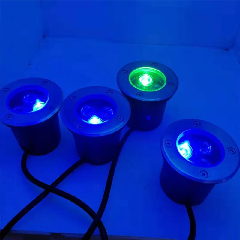 Ландшафтные огни RGB в земле 12 В LED низкое напряжение 3 Вт IP67 Водонепроницаемый путь
