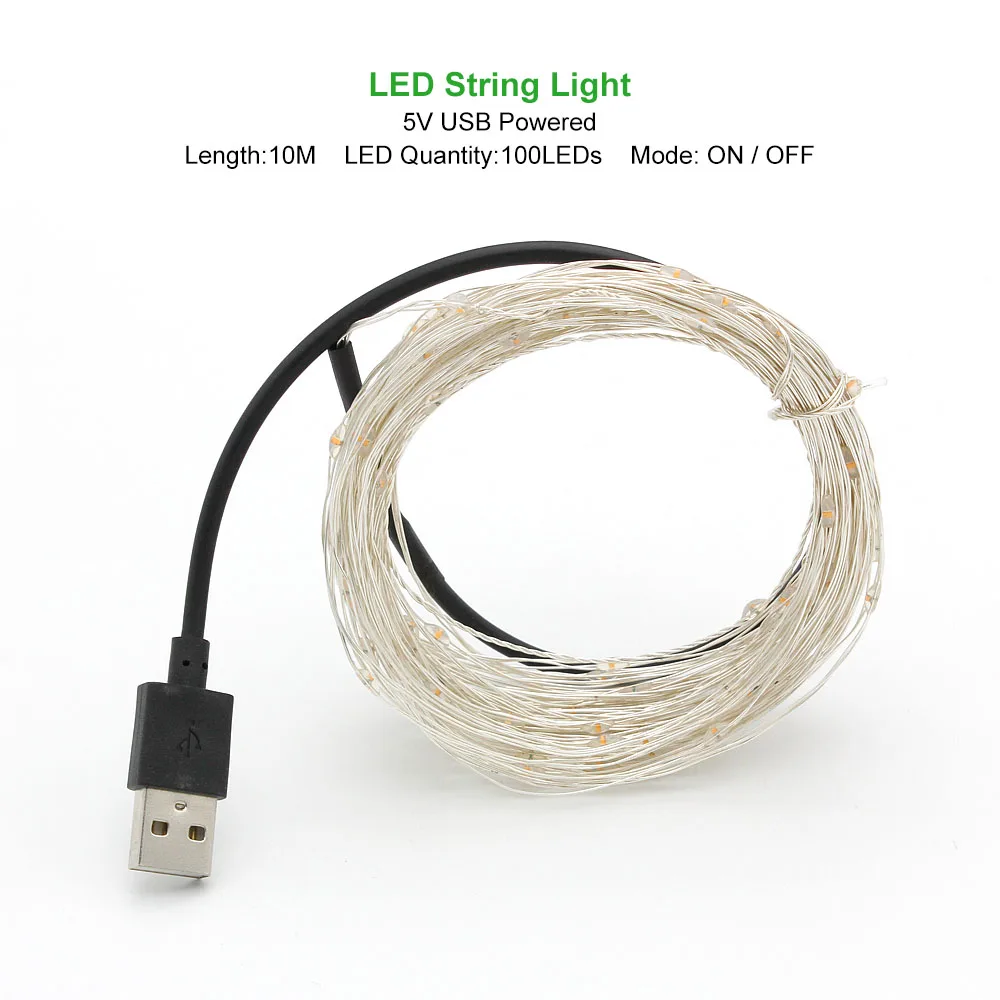Гирлянда светодиодная с питанием от USB 5/10 м|string lights|holiday lightsled string lights |