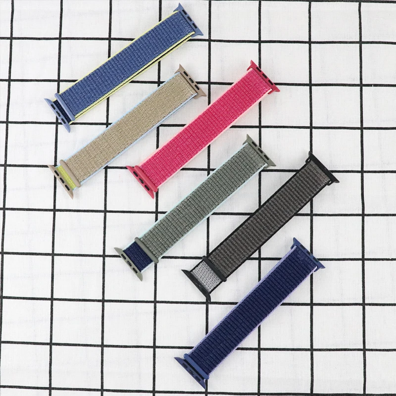 Нейлоновый спортивный ремешок для Apple Watch Band 4 5 40 мм 44 мм нейлоновый мягкий Тканый браслет для iWatch Band 38 мм 42 мм серия 5 4 3 2 1