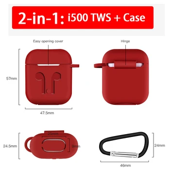 

for iphone 6D In-ear sensor Mini Wirelss Earbuds Pop-ups Touch Control 5.0 Bluetooth Earphone tws i500 with kit for smart phone
