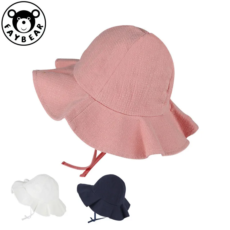 kids white sun hat