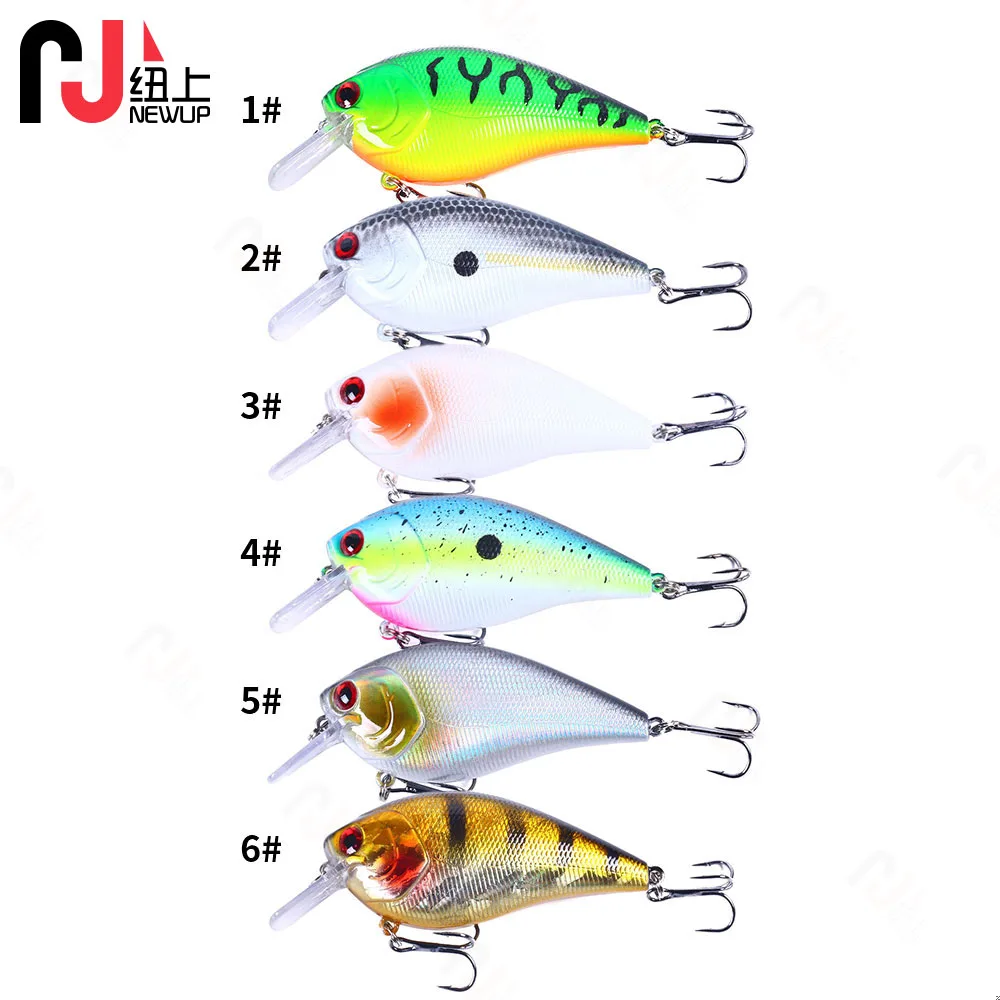 Newup Crank Fishing Lure Bait Wobbler 8.5CM-15G-6# Floating Crankbait Squarebill Swimbait For Bass Pike Predator Pesca