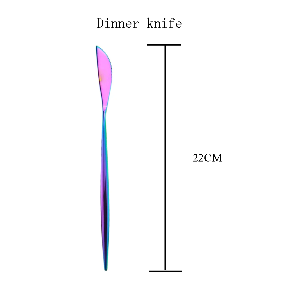 rainbow dinner knife