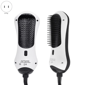 

US Plug Hair Straightener Professional Hair Dryer Comb Multifunctional Infrared Negative Ion Hot Air Comb Straight Hair Straight
