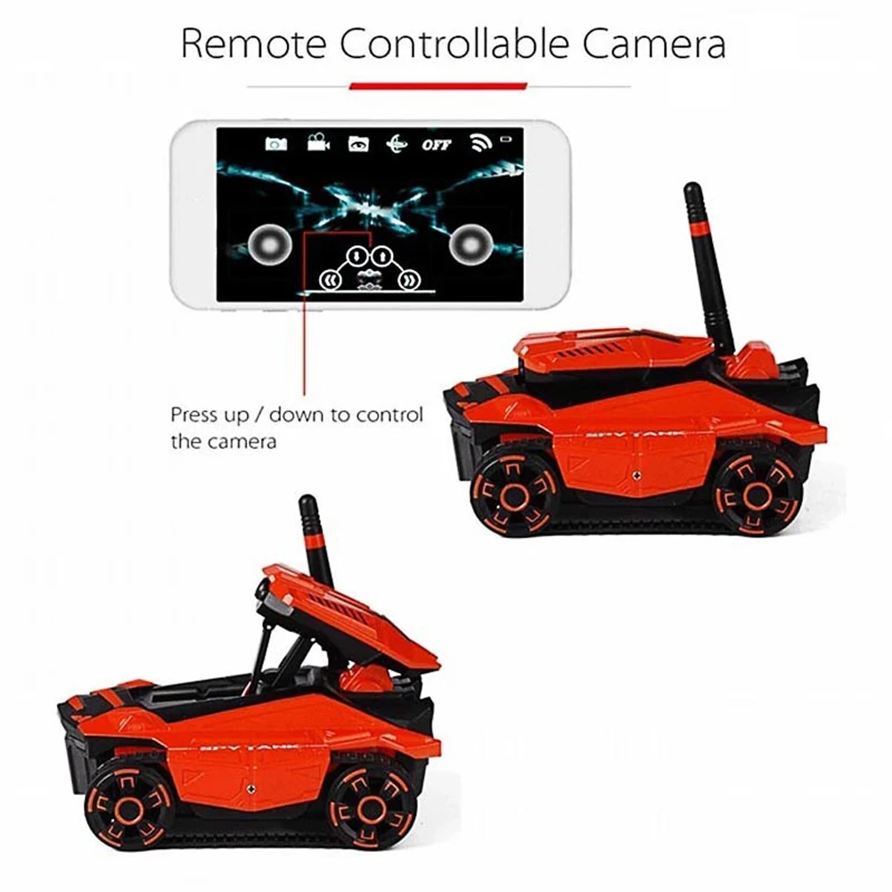WIFI FPV Phone Controlled High Speed Remote Control Car Full Direction Driving Gifts Off Road Kids 0.3MP Camera RC Toy Tank