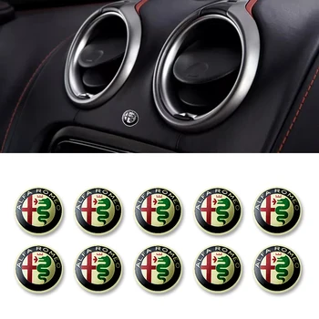 

10 pcs 14mm Remote Control Key Emblem Logo Sticker For Alfa alpha Romeo 159 147 156 Giulietta 147 159 Mito KEYRING Car Accessori