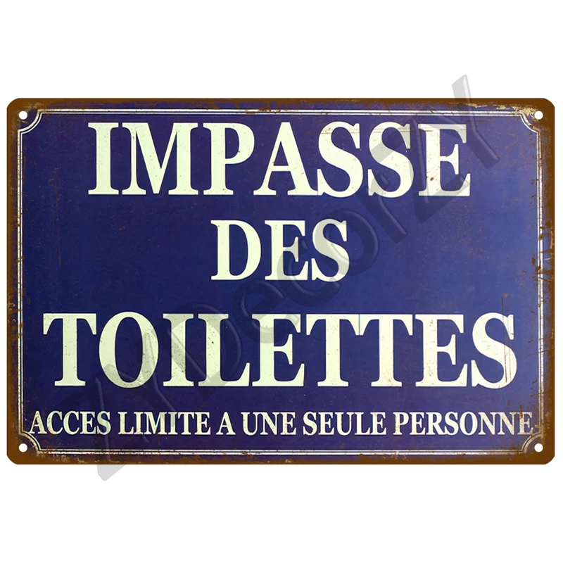 WC Toilet Tin Sign Poster Vintage Wall Posters Metal Sign Decorative Wall Plate Kitchen Plaque Metal Vintage Decor Accessories toilet door sign,metal wall art,metal wall signs,metal signs,toilet sign