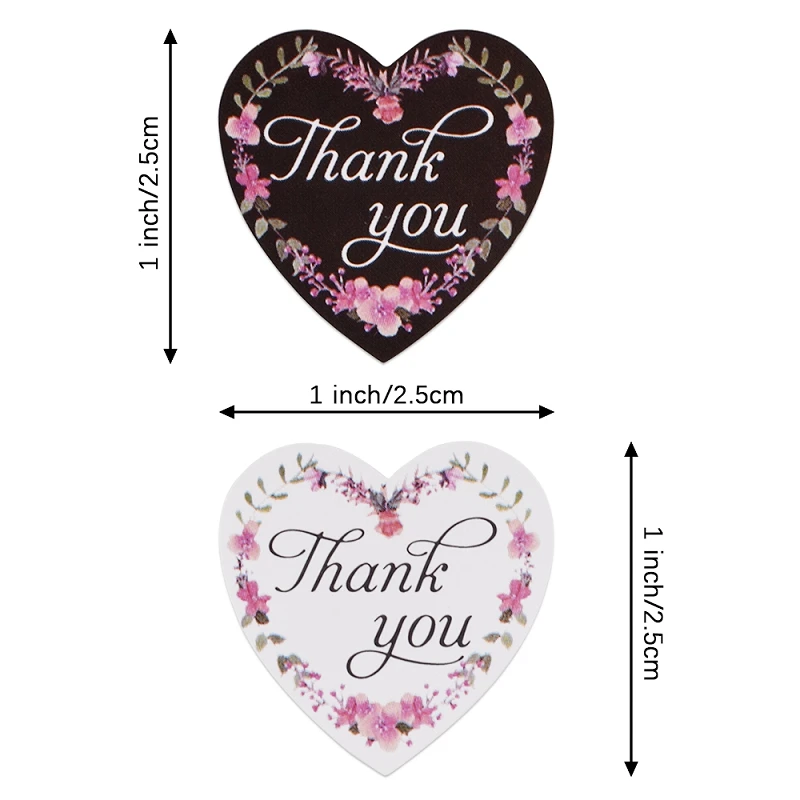 2 стиля/рулон в форме сердца благодарим вас наклейки s свадебные праздничные