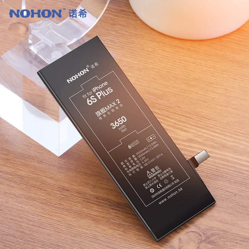 NOHON Батарея для Apple iPhone 6S 7 8 Plus 6S Plus 7 Plus iphone 8 Plus Замена высокого качества реальный Ёмкость акумуляторная батарея литий-полимерный аккумулятор для сотового телефона