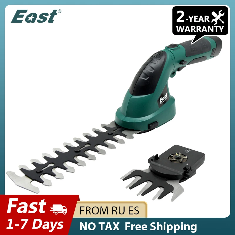 7.2V Electric Trimmer 2 in 1 Li-ion Cordless Hedge Trimmer Grass Trimmer Electric Lawn Mower Garden Tools Pruning Shears ET1511C