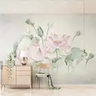 Зазор 3D цветок водяной лилии настенная бумага для гостиной Искусство Настенная живопись маслом фото настенная бумага большие обои с цветочным узором - 2