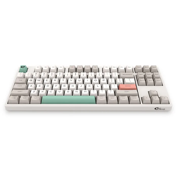 Оригинальная механическая клавиатура Akko 3087-9009 в стиле ретро, 87 клавиш, 85% PBT, вишневый переключатель, тип-c, USB, Проводная компьютерная, программируемая