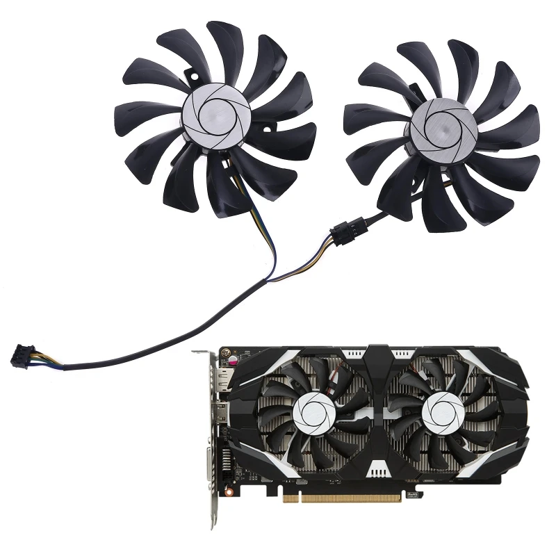 1 пара 85 мм HA9010H12F-Z 4Pin охлаждающий вентилятор Замена для MSI GTX 1060 OC 6G 960 P106-100 P106 GTX1060