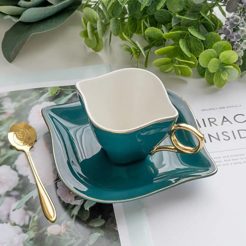

Creative Ceramic Restaurant Coffee Mug European luxury Kitchen Tableware Nordic Home Decor Wine Cups Tea Cocoa Cereal Cappuccino