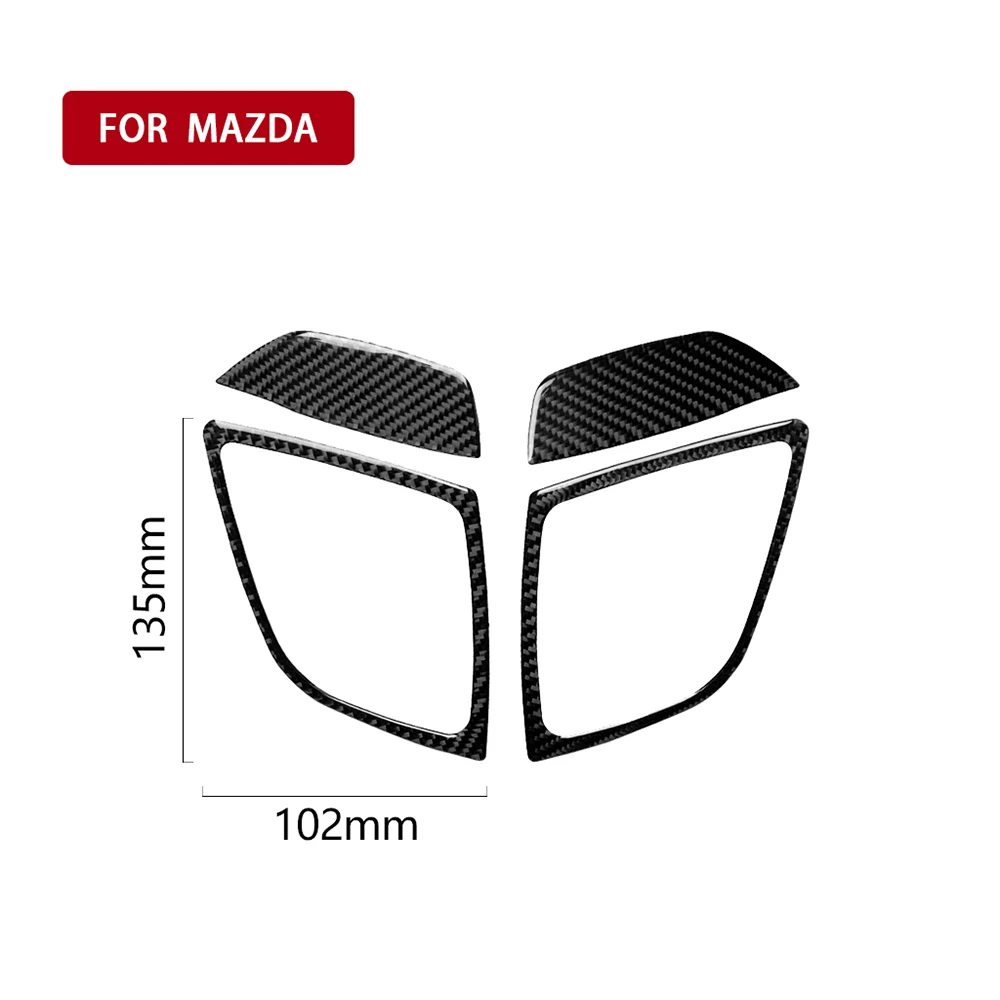 

4pcs Carbon Fiber Black Air Outlet Panel Vent Grille Trim Frame Stickers For MAZDA 3 Axela 102*135mm Air Outlet Panel Trims