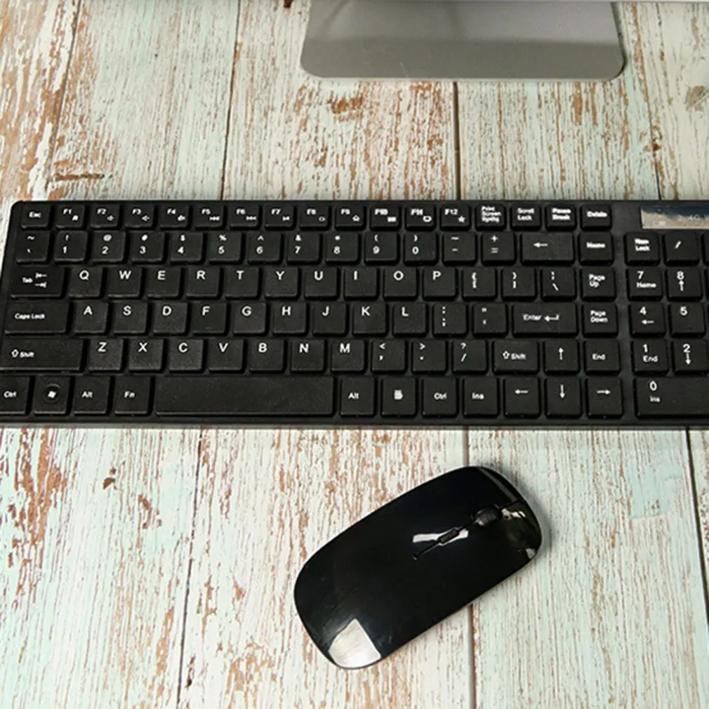 Ультратонкая беспроводная клавиатура и мышь с плоской панелью 2 4 ГГц|Комплекты