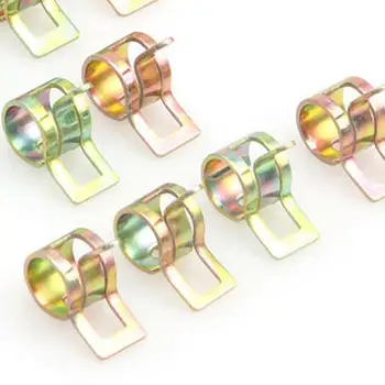 

60Pcs Auto Car Spring Clip 7/9/10/12/14/15mm Fuel Oil Water Hose Pipe Tube Clamp High Strength Elasticity Spring Accessories