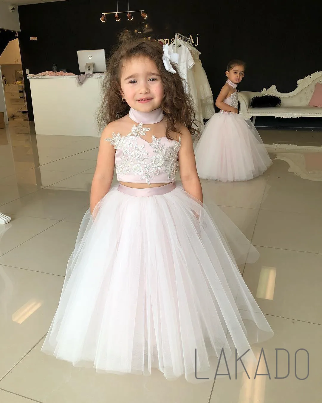 New Flower Girl Party Bridesmaid Pageant Dress in Pink,Red,White 2-3 to 5-6 Year 