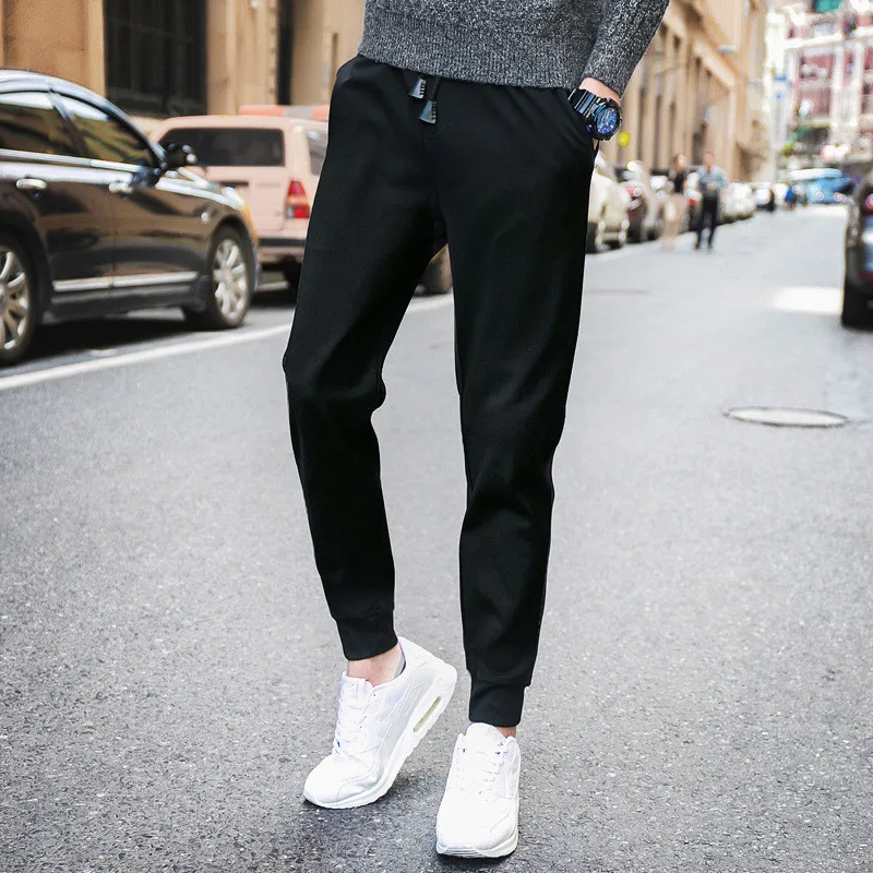 MRMT 2022 Brand New Autumn Winter Men's Trousers Solid Color Tether Waist Casual Pants for Male Feet | Мужская одежда