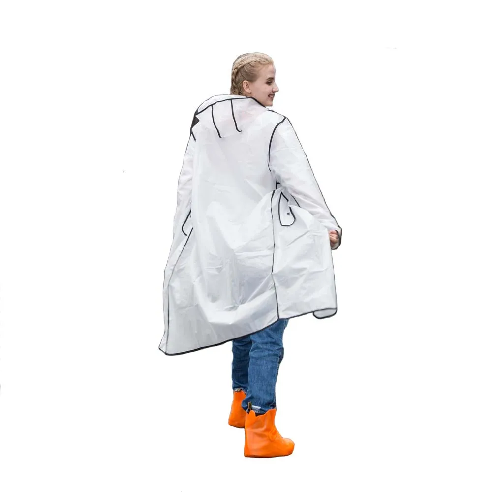 Eco-Friendly adults EVA new material long colorful easy to carry outdoor raincoat