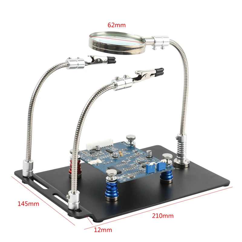 Сварочное увеличительное стекло лупа третьей стороны 3X Лупа Стекло паяльник держатель инструменты для ремонта Магнитная печатная плата фиксированный зажим