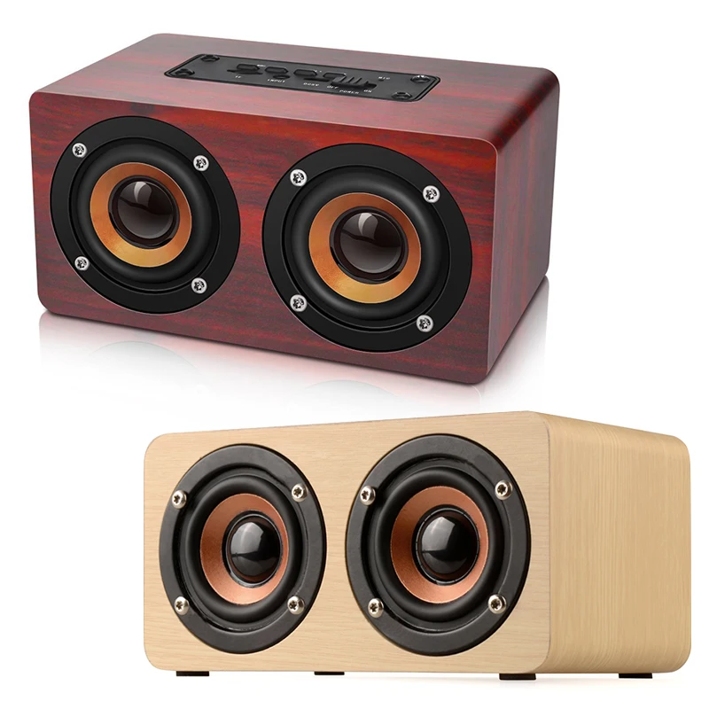 Ретро деревянный Bluetooth динамик HIFI беспроводной двойной громкий s 3D объемный |